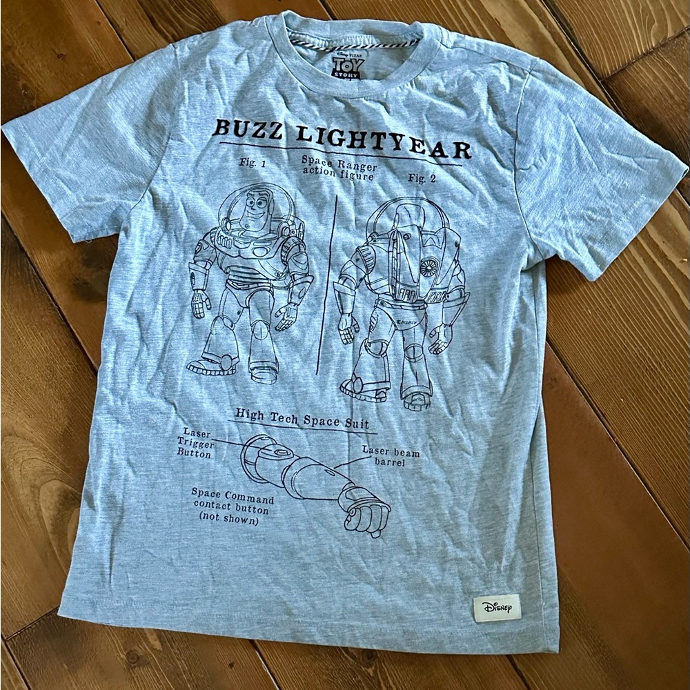Disney Pixar Toy Story Buzz Lightyear Gray T-Shirt